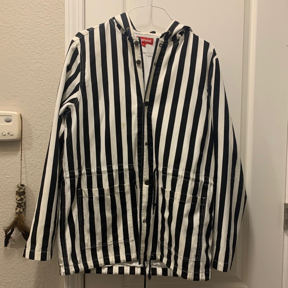 Supreme Denim Hooded Parka size large rare